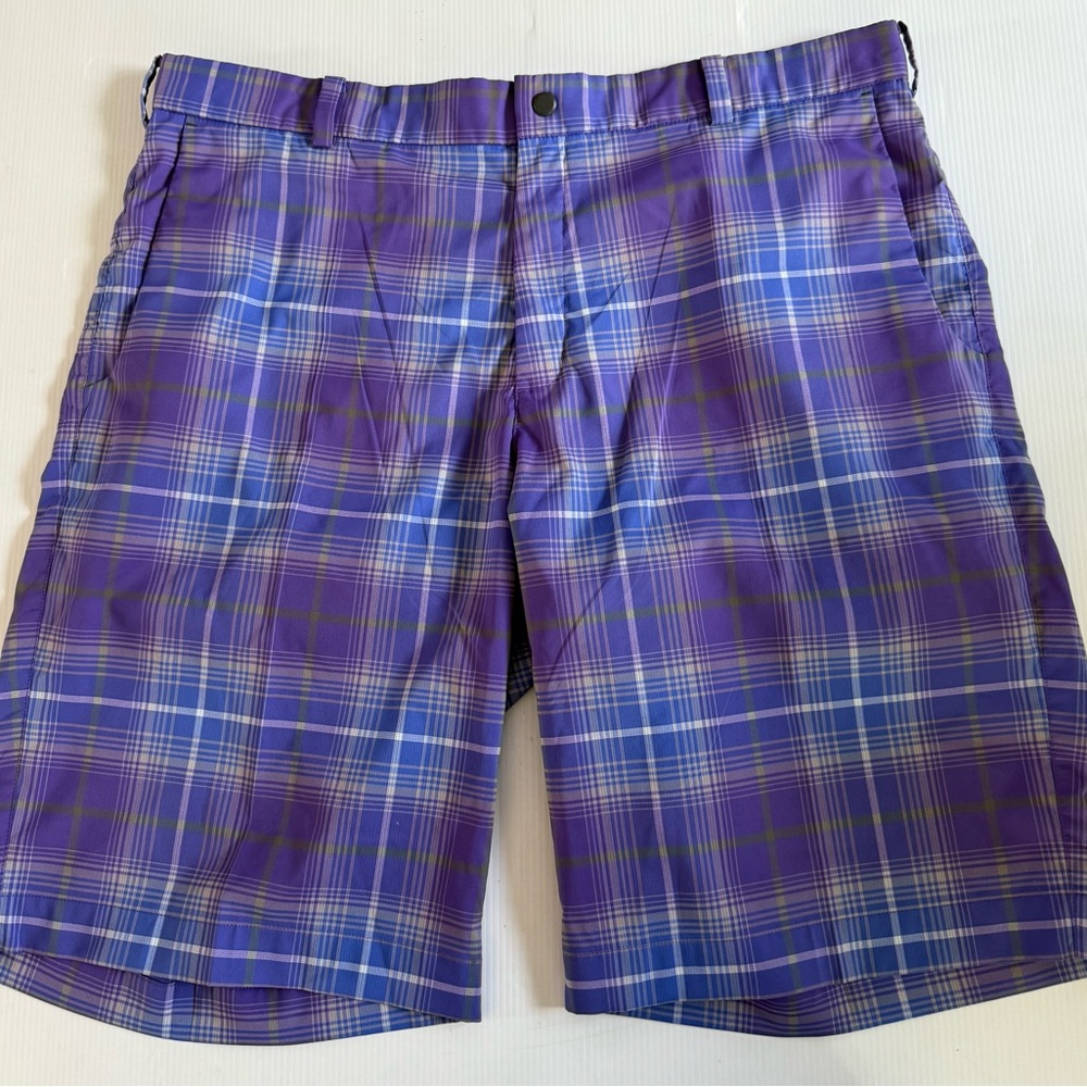 Purple Plaid Men's Shorts‎